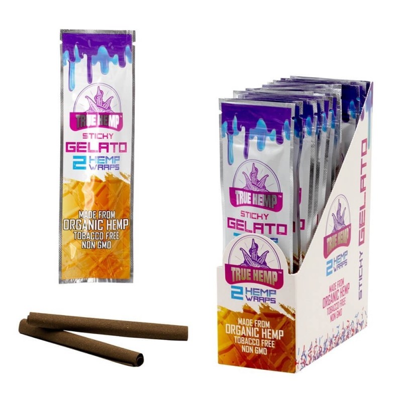 True Hemp Tobacco Free Sticky Gelato Hemps Wraps 1ks