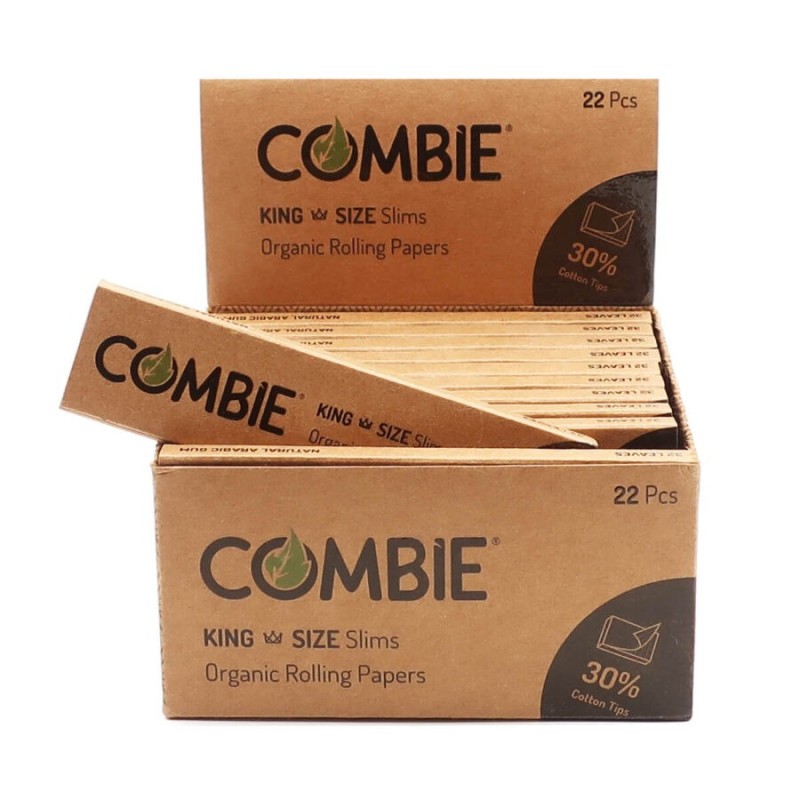 Combie King Size Slim Rolling Papers Tips 22pack