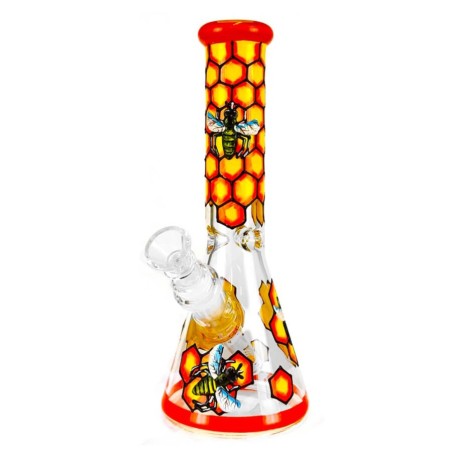 Bee Hive Pro Handcrafted Glass Bong 25cm