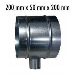 Dimlux T-spoj 200/50/200mm pro specifické větvení potrubí.