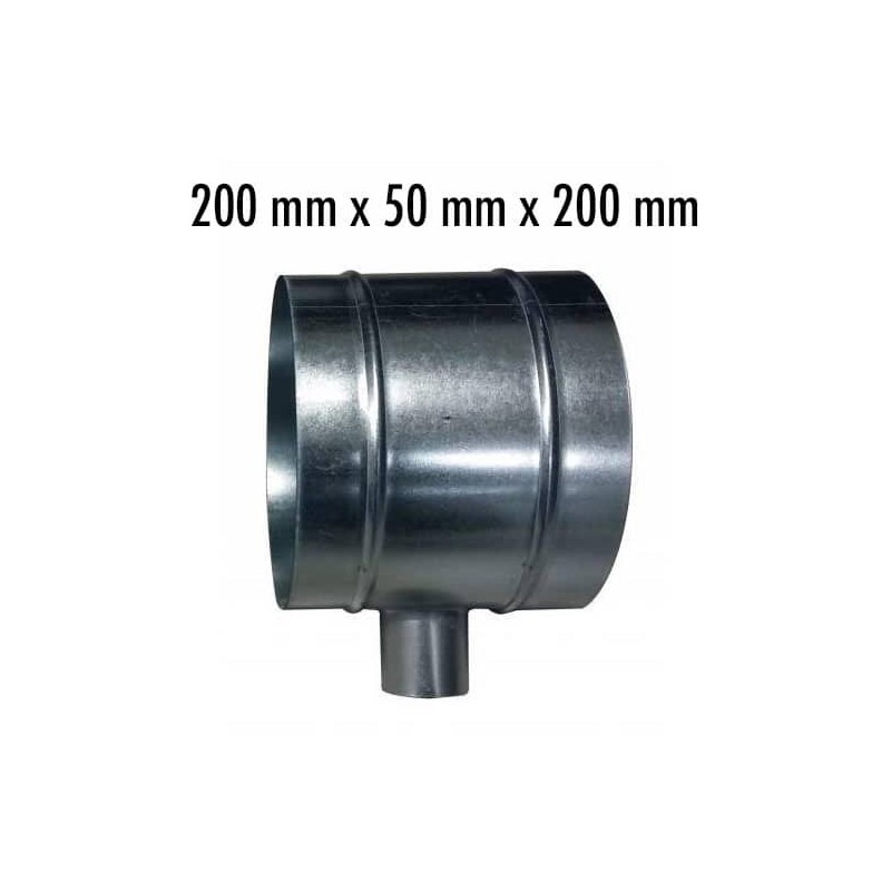 Dimlux T-spoj 200/50/200mm pro specifické větvení potrubí.